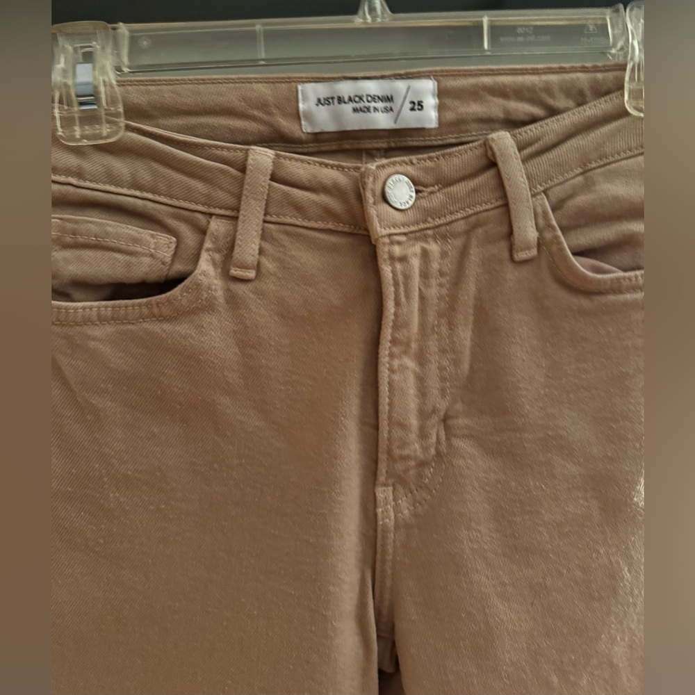 Just Black Jeans Women's tan Size 25 Stretch Denim  Mid Rise - Picture 15 of 16